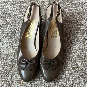 Salvatore Ferragamo Bow Slingback Heels